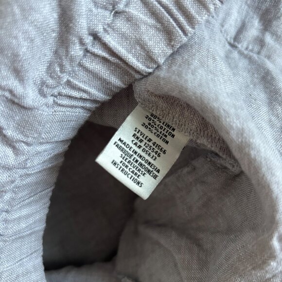 Habitat Clothes To Live In Womens XL Linen Blend Wide-Leg Pants Elastic Waist - Picture 6 of 11